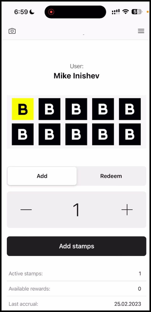 stamp-card-display