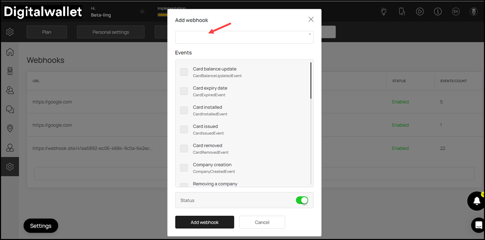 webhook-urlfield