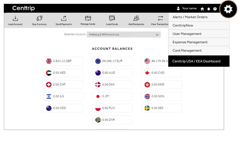 Switch accounts - from UK