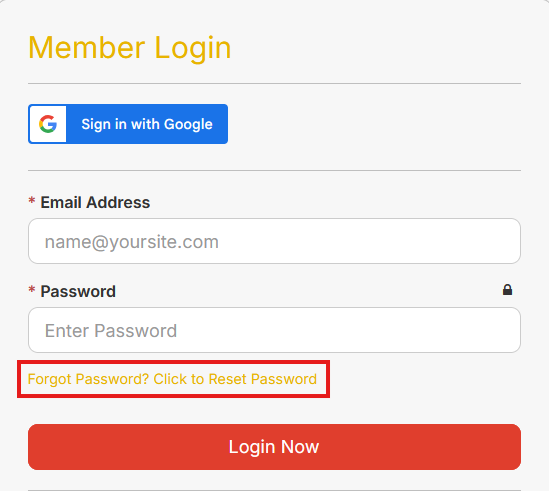 If you’ve forgotten your password, you can reset it directly from the login page. Click the “Forgot Password? Click to Reset Password” link located below the password field and follow the instructions.