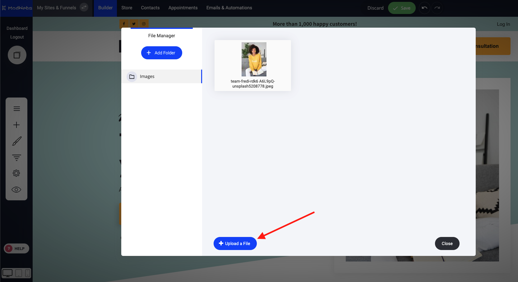 5modwebs Uploading photos and files