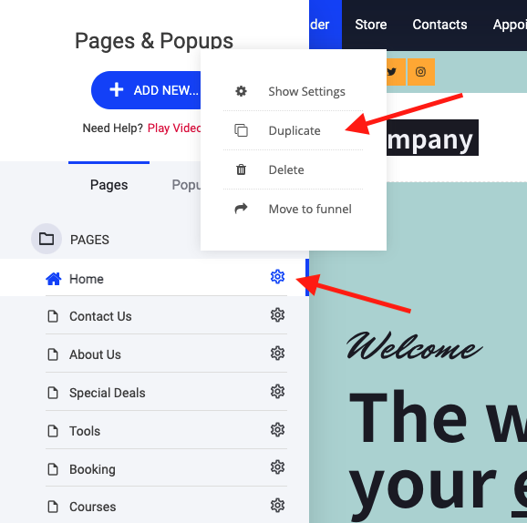 Step 2 modwebs_duplicatepage