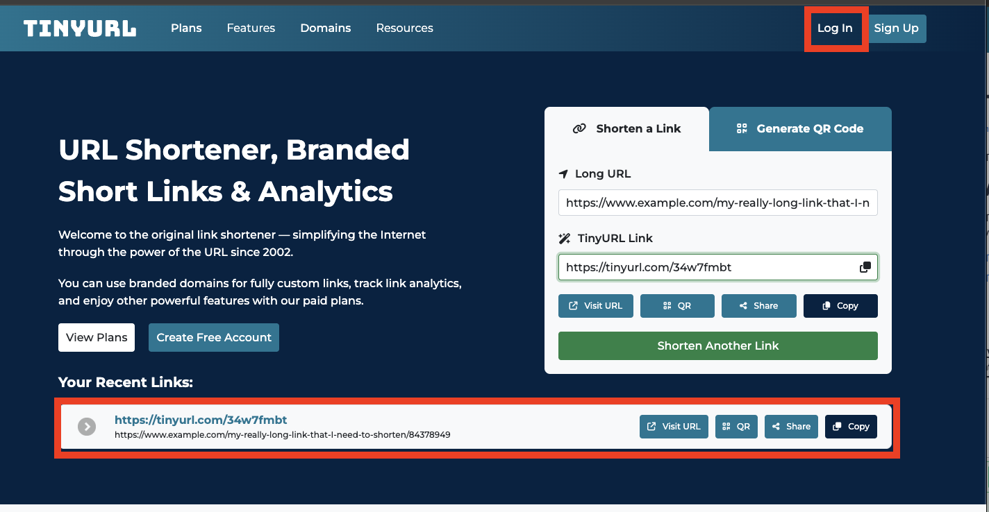 Homepage - Recent Links