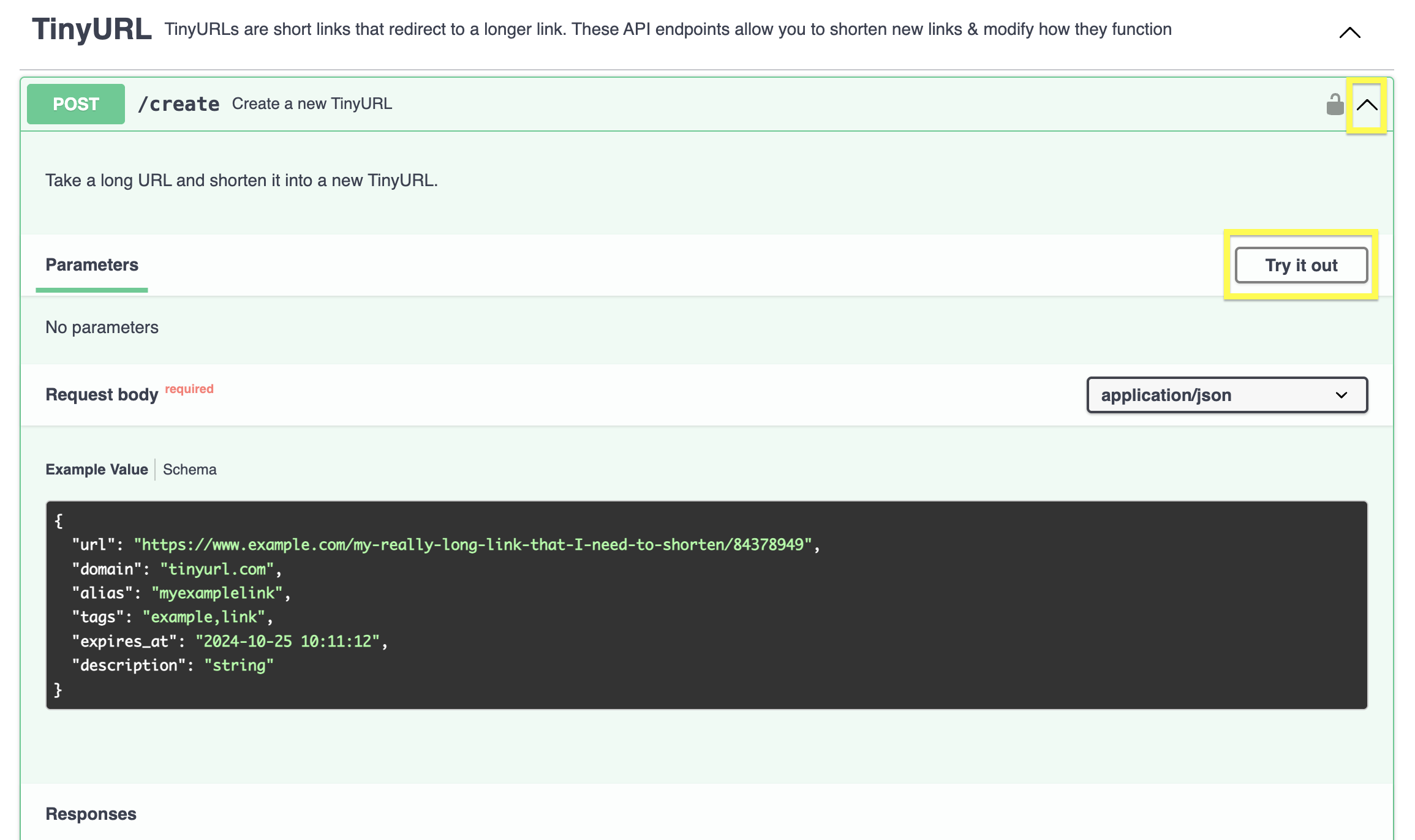 API - Try It Out