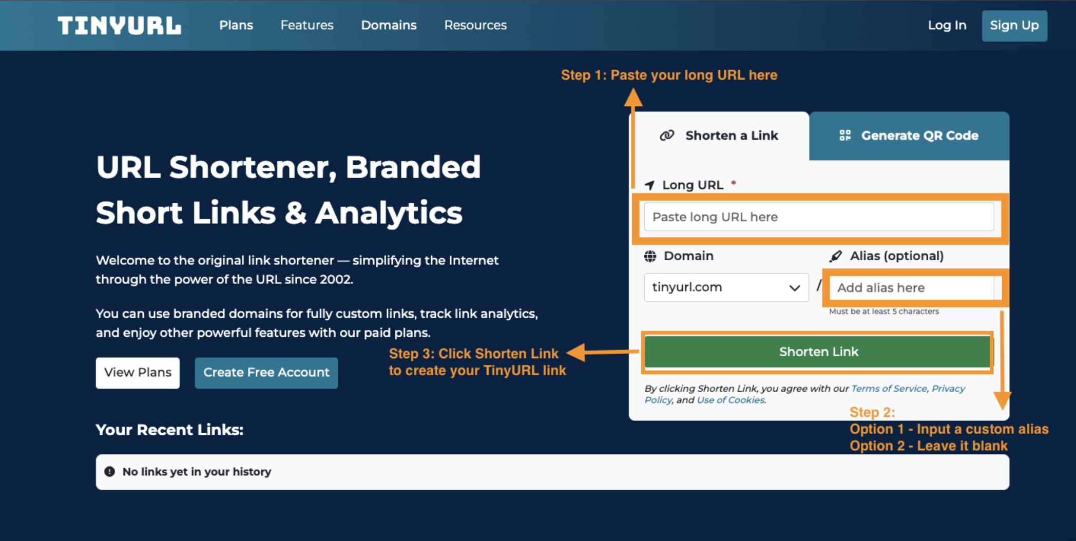 Homepage - Custom Alias