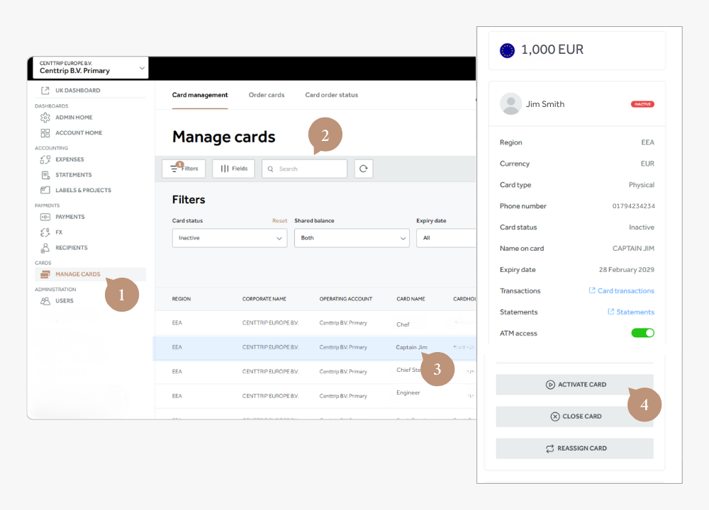 Global - Activate Cards