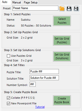 Example Puzzles and Solutions