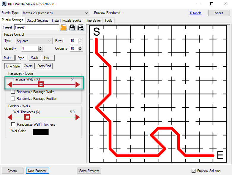 Mazes 2D - Styling - Passage