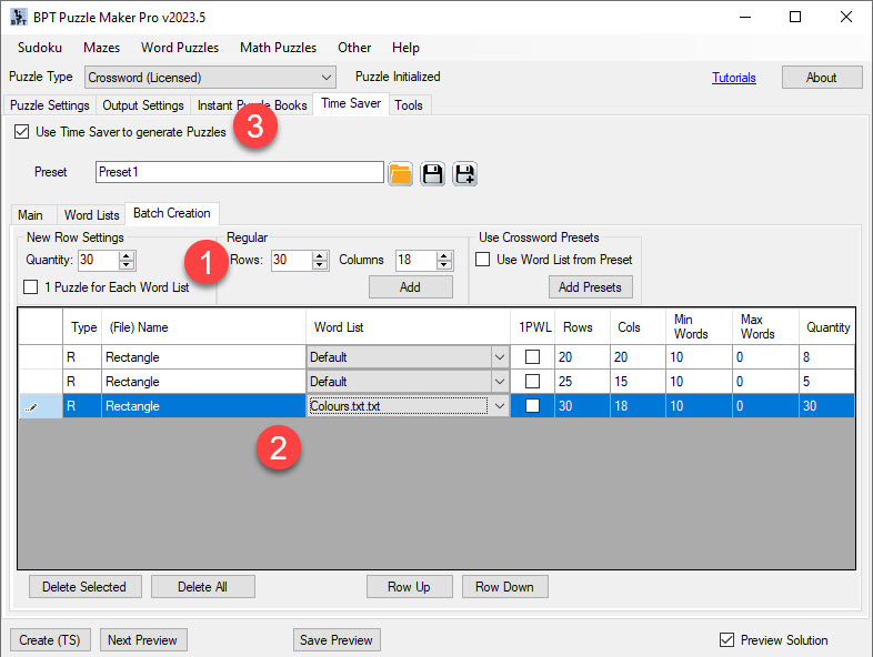 timesaver lists