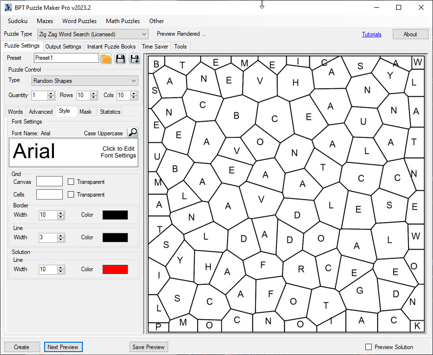 Zigzag voronoi