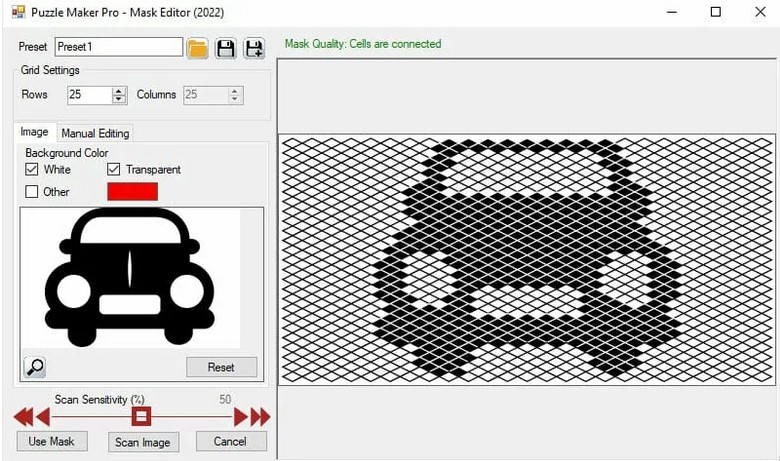 Masks add on isometric grid mask