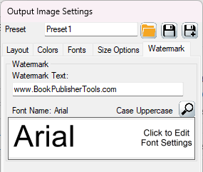 Image Settings - Watermark