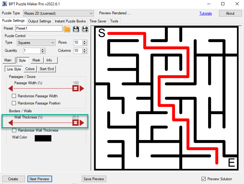 Mazes 2D - Styling - Walls