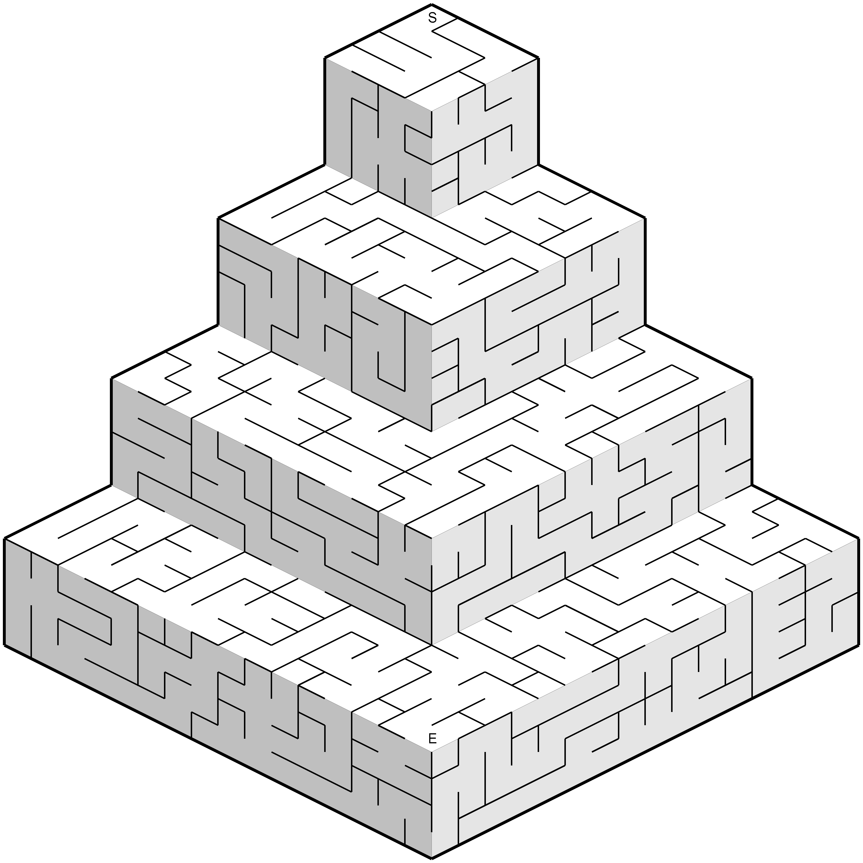 Mazes 3D Isometric TowerExample