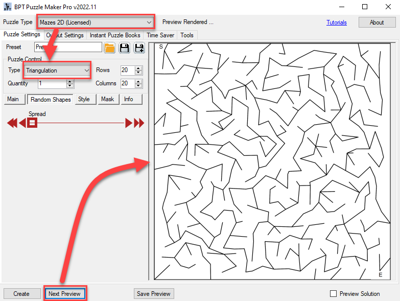 Triangulation Maze - Even Spread Screenshot