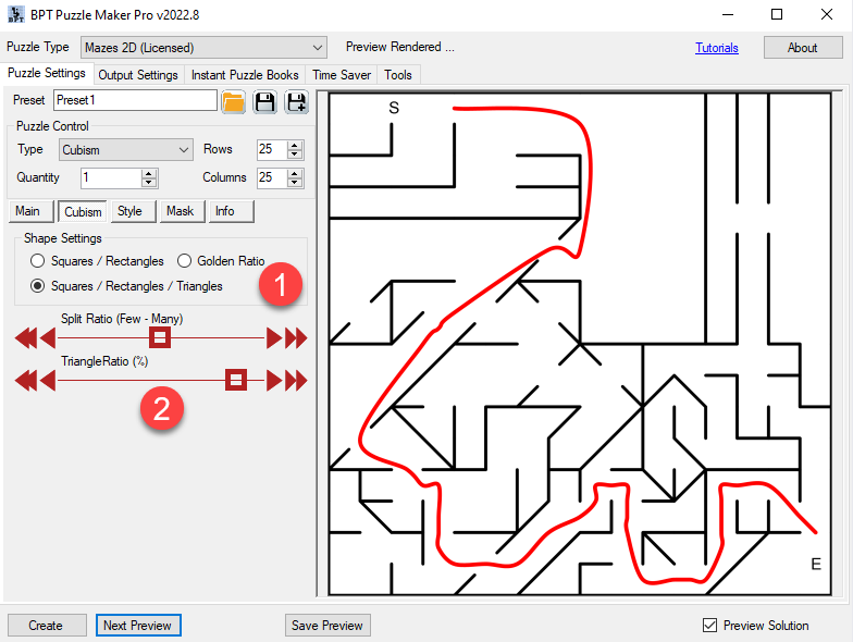 Mazes Cubism Overview Triangles