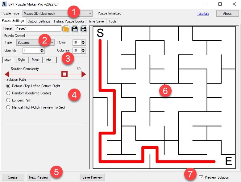 Mazes 2D Squares Main Overview