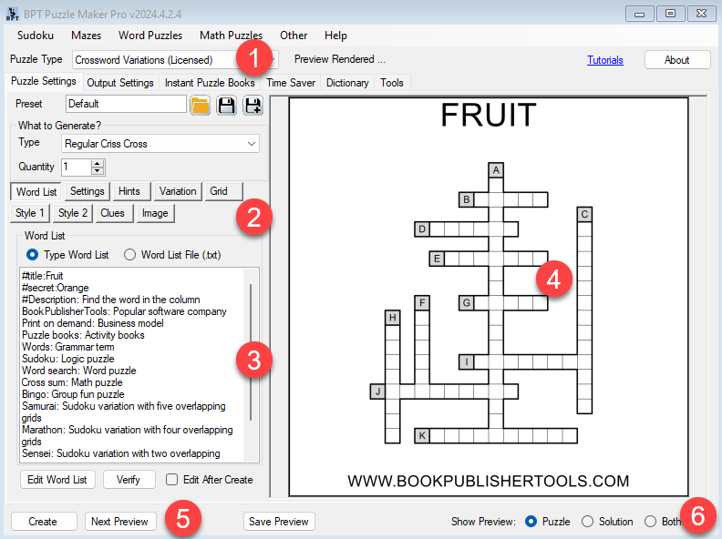 Crossword-Variations-Overview