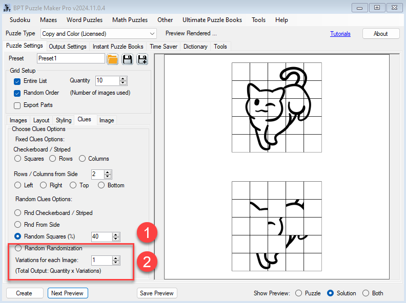 Copy Color Clues Random Squares