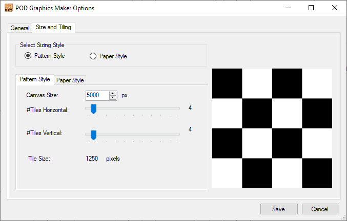 Graphics Maker Settings