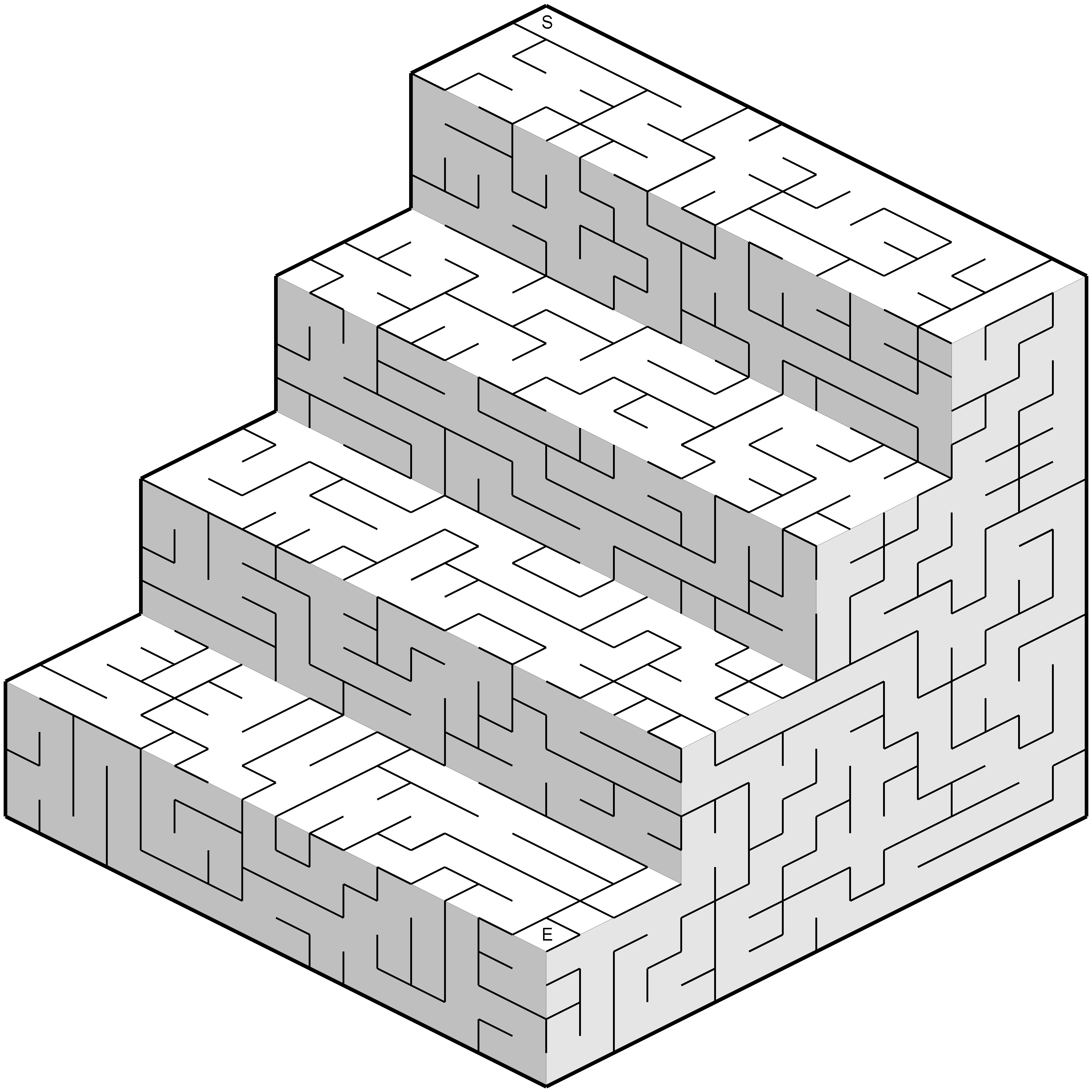 Mazes 3D Isometric StaircaseExample