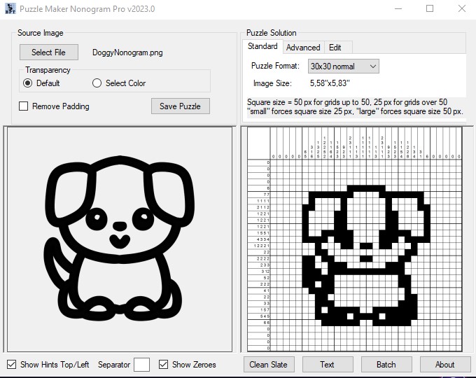 Nonogram Puzzle selected