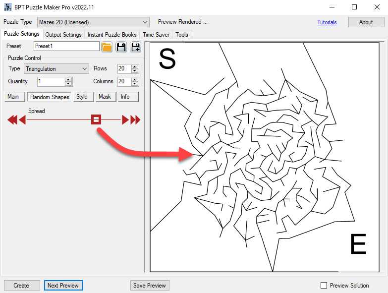 Triangulation Maze - Centered Spread Screenshot