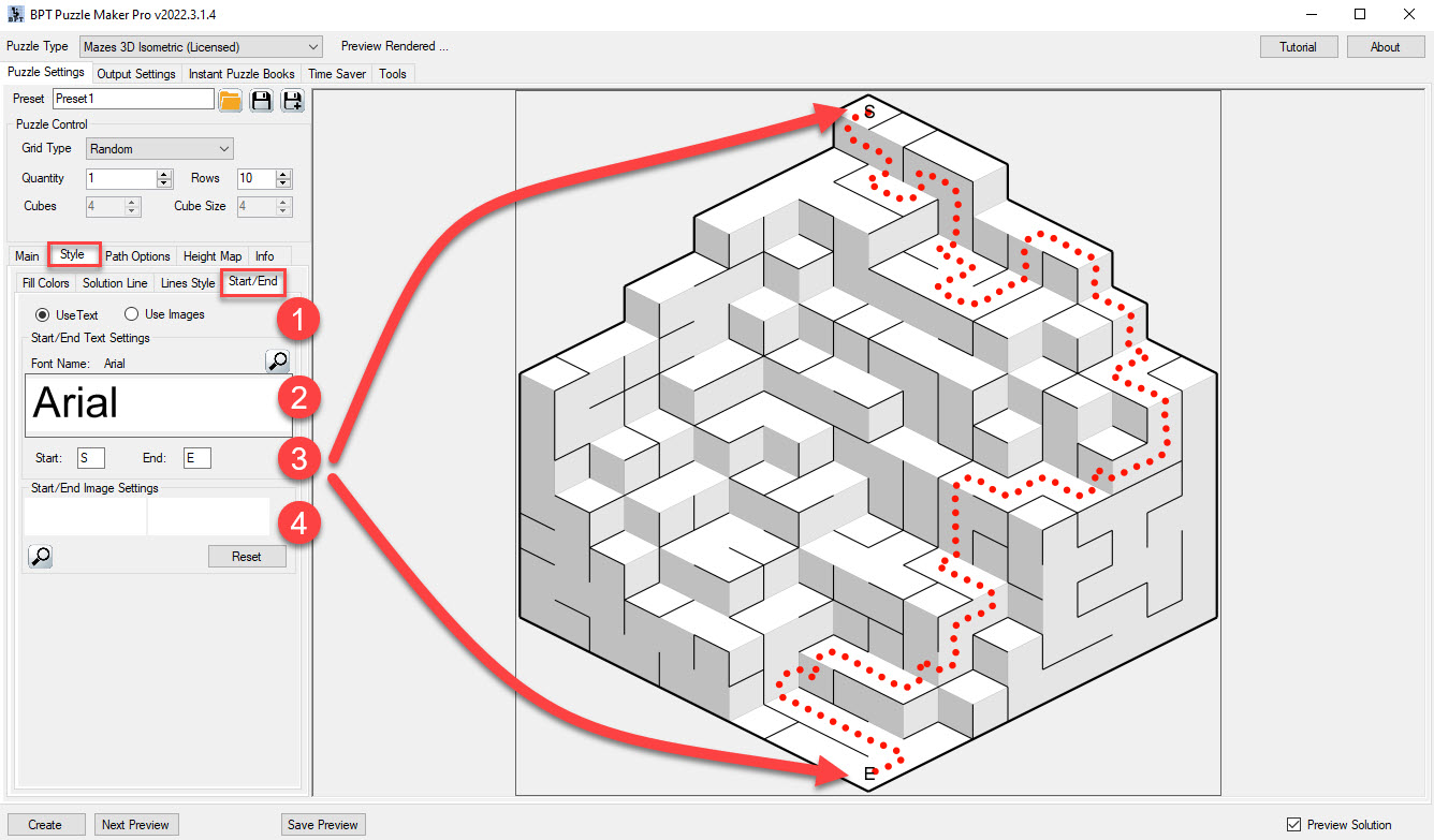 Mazes 3D Isometric Style Start End Screenshot