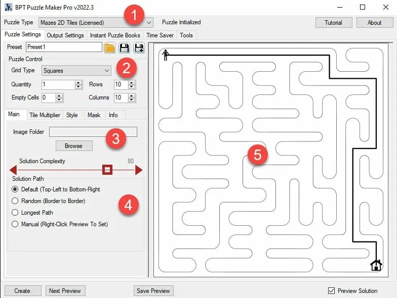 Overview Mazes 2D