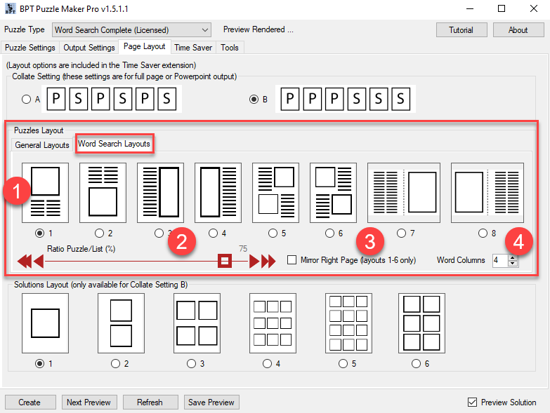 Puzzle Maker Pro Page Layouts for Word Search Puzzle Pages